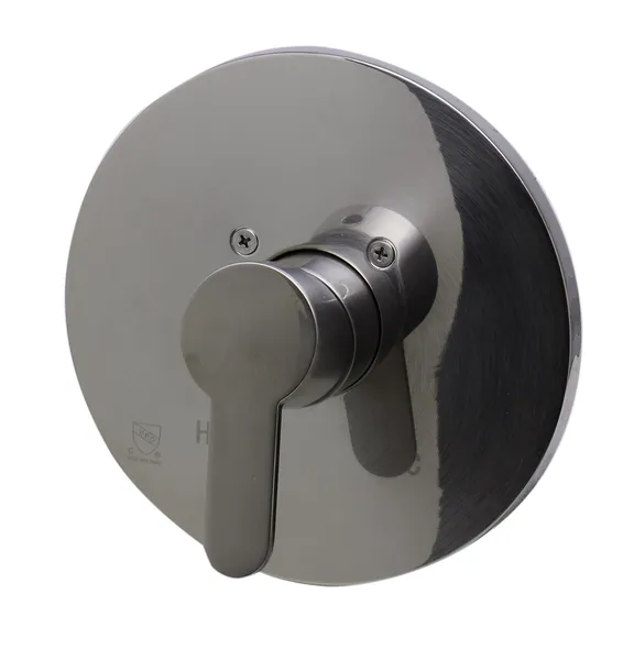 Brushed Nickel Shower Valve Mixer With Rounded Lever Handle