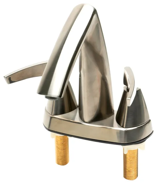 Brushed Nickel Two-Handle 4'' Centerset Bathroom Faucet