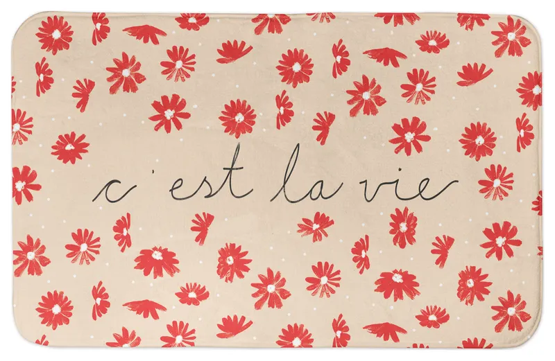 C'est La Vie Florals 34x21 Bath Mat