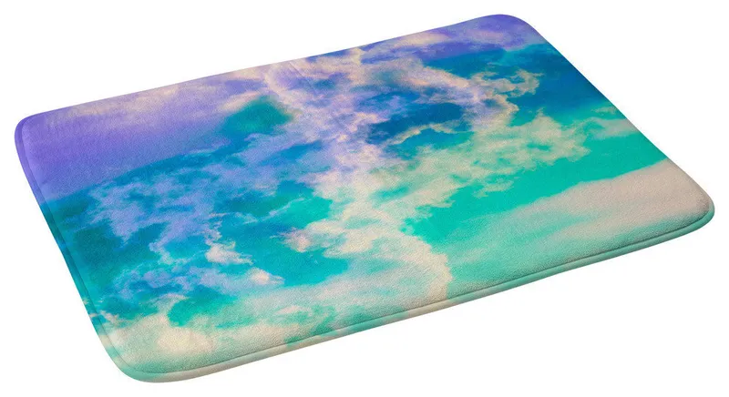 Caleb Troy Mountain Meadow Painted Clouds Memory Foam Bath Mat