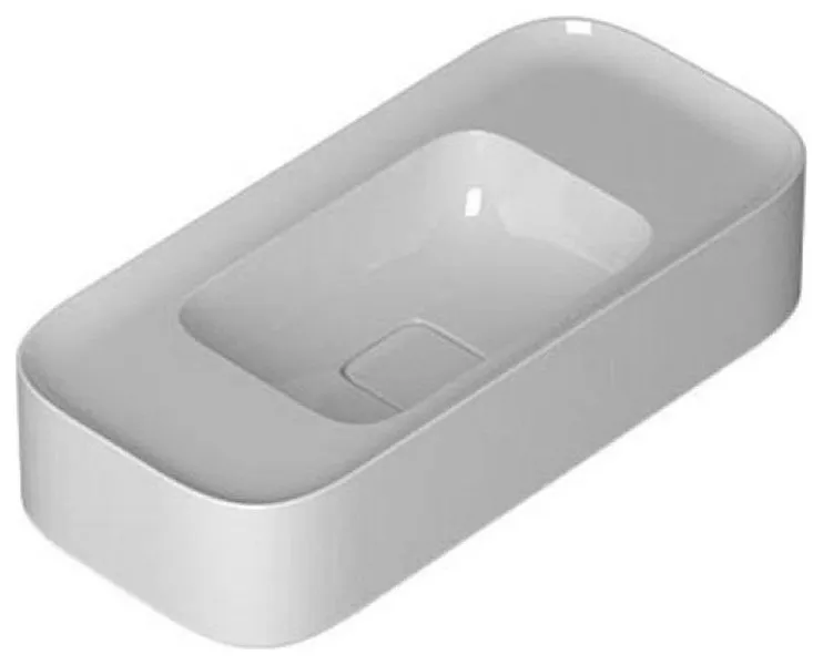 Cameo 60.28 Wall Mount/Vessel Bathroom Sink in Glossy White without Faucet Hole