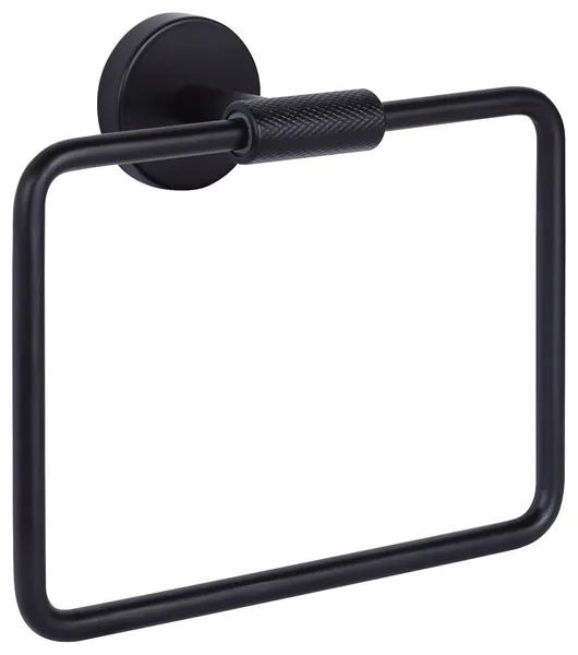 Canarm BA108A09 Varen 8" Wall Mounted Towel Ring - Matte Black