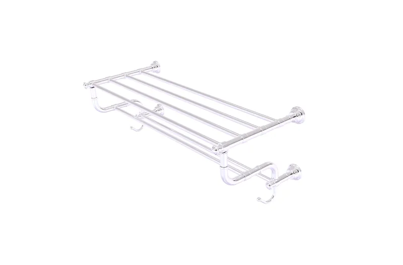 Carolina 30" Towel Shelf with Double Towel Bar, Polished Chrome