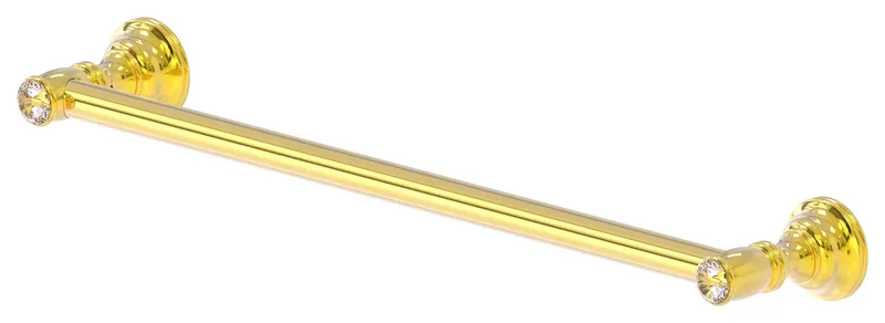 Carolina Crystal 18" Towel Bar, Polished Brass