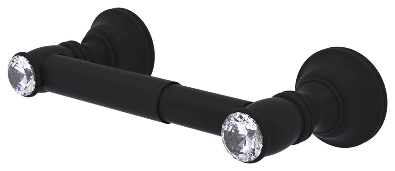 Carolina Crystal 2 Post Toilet Tissue Holder, Matte Black