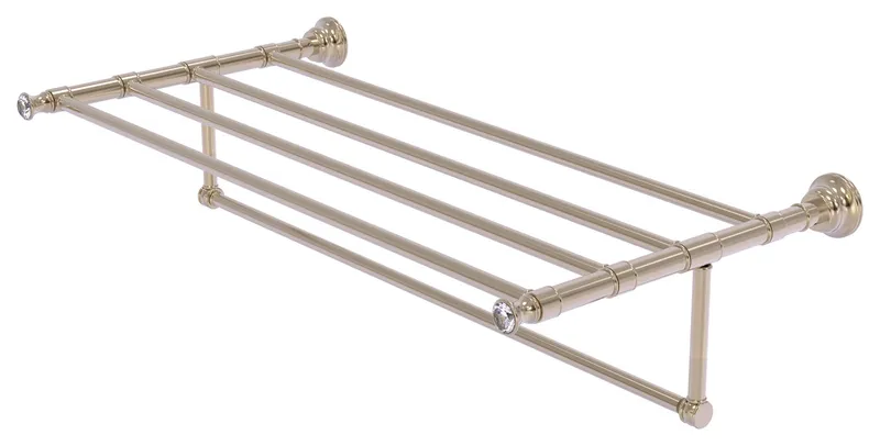 Carolina Crystal 36" Towel Shelf with Towel Bar, Antique Pewter