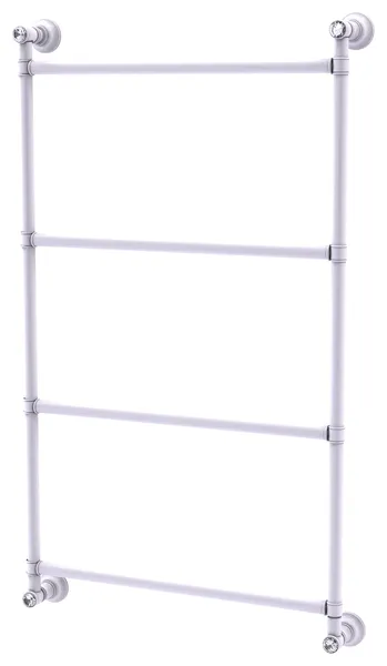 Carolina Crystal 4 Tier 24" Ladder Towel Bar, Matte White