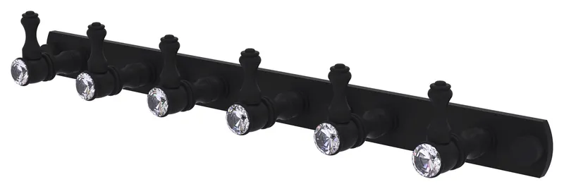 Carolina Crystal 6 Position Tie and Belt Rack, Matte Black