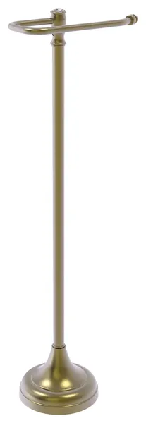 Carolina Crystal Free Standing Euro Style Toilet Paper Holder, Antique Brass