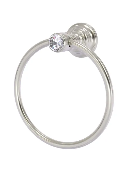 Carolina Crystal Towel Ring, Satin Nickel