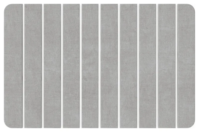 CastelloUSA Diatomite Quick Dry Stone Bath Mat, 24"x15", Medium, Gray