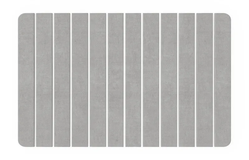 CastelloUSA Diatomite Quick-Dry Stone Bath Mat, 34"x21" , Large, Gray