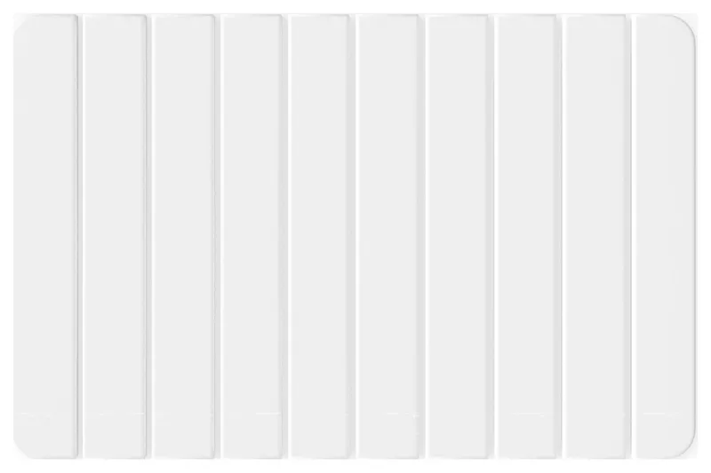 CastelloUSA Diatomite Quick Dry Stone Bath Mat, 35"x24", Large Wide, White