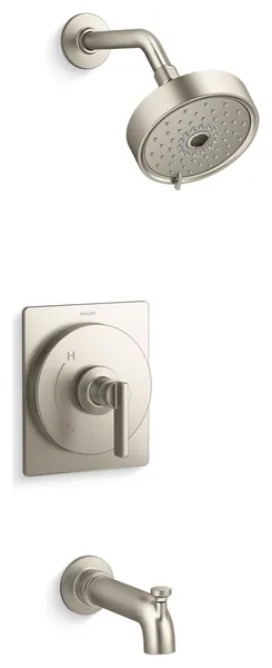 Castia Tub/Shower Trim, Diverter Tub Spout, Vibrant Brushed Nickel
