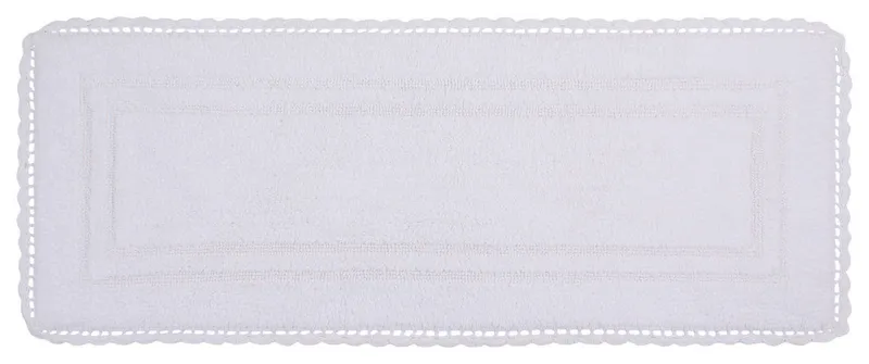 Casual Elegance Reversible Bath Rugs Set, 21x54 Runner, White
