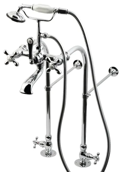 CC58T451MX Freestanding Clawfoot Tub Faucet With Hand Shower, Polished Chrome