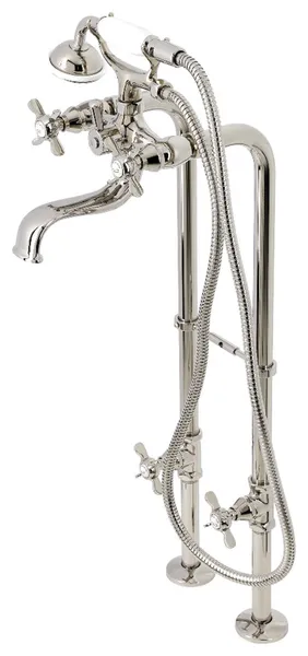 CCK246K6 Freestanding Tub Faucet Package With Supply Line, Polished Nickel