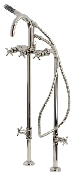 CCK8106DX Freestanding Tub Faucet With Supply Line, Stop Valve, Polished Nickel