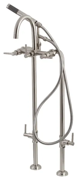 CCK8108DL Freestanding Tub Faucet With Supply Line, Stop Valve, Brushed Nickel