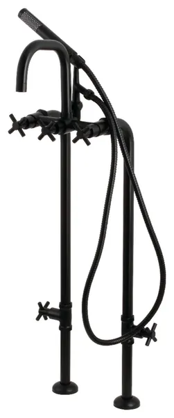 CCK8400DX Freestanding Tub Faucet With Supply Line, Stop Valve, Matte Black