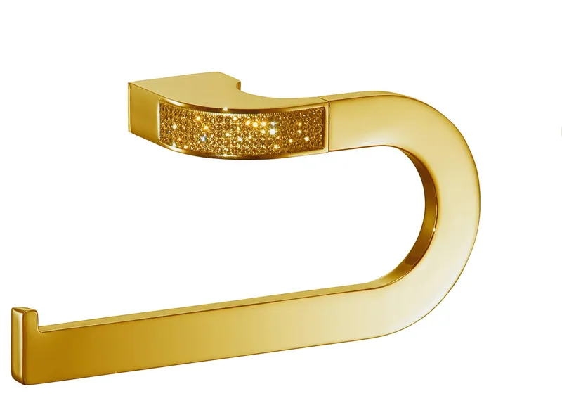 Cecilia Luxury Gold Swarovski Crystals Left hand Small Towel Ring