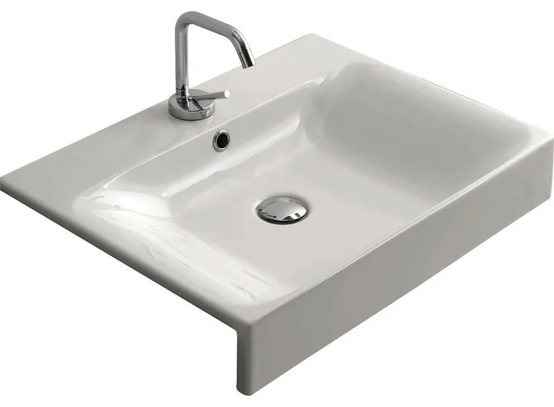 Cento 3547 Semi-recessed Bathroom Sink 23.6" x 17.7