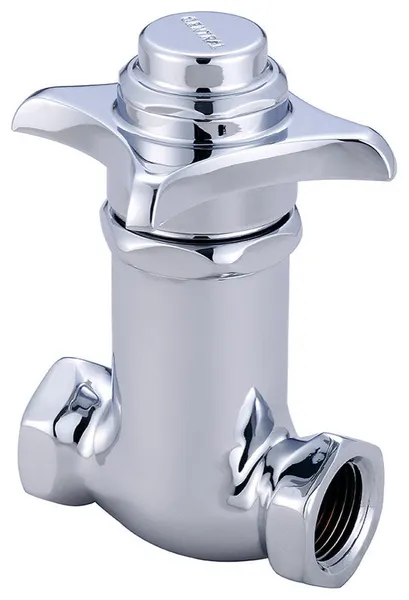 Central Brass 0331-1/2 Self-Close Straight Stop - Polished Chrome