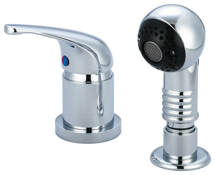 Central Brass Single Handle Shampoo Faucet with Pull Out Sprayer