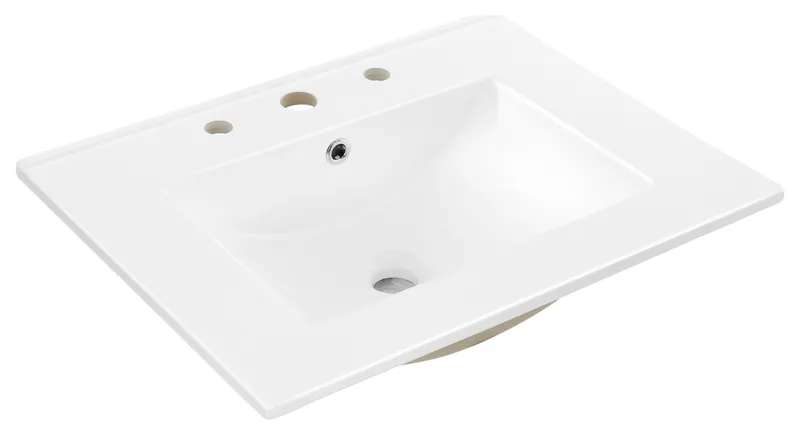 Ceramic Single Sink Basin Vanity Top, Compatible with VAN1001, VAN1005 & VAN1009