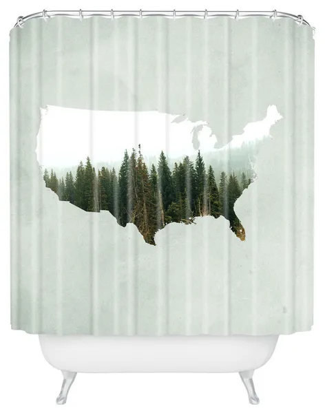 Chelsea Victoria American Landscape Shower Curtain, 72"x69"