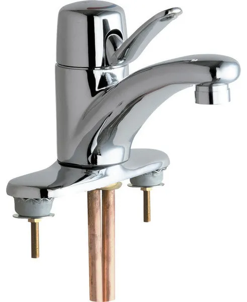 Chicago Faucets 2200-4E2805ABCP Single Lever Hot and Cold Water Mixing Sink