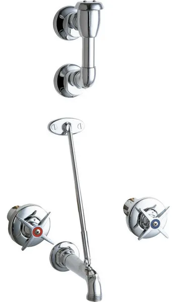 Chicago Faucets 911-IS369CP Concealed Hot and Cold Sink Faucet with Integral