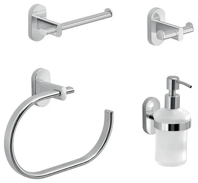 Chrome 4 Piece Hardware Set