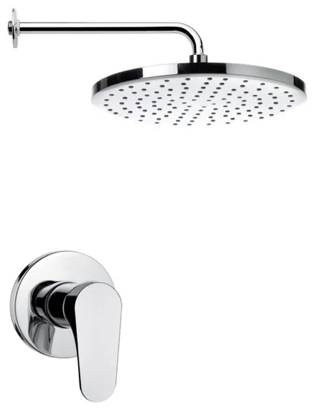 Chrome Shower Faucet Set With 8" Rain Shower Head