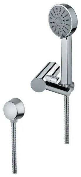 Chrome Shower, Shower Holder, and Water Connection
