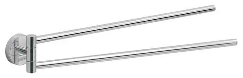 Chrome Swivel Towel Bar With Two Rails