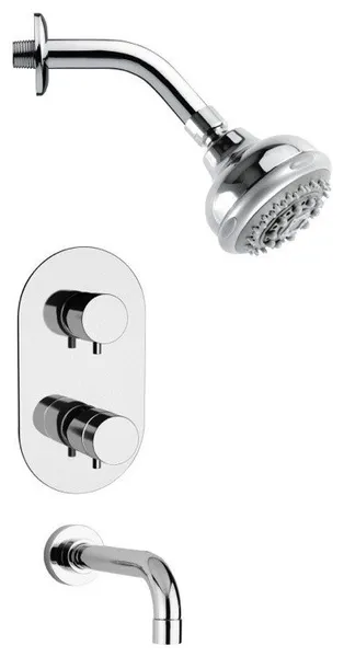 Chrome Tub and Shower Faucet Set