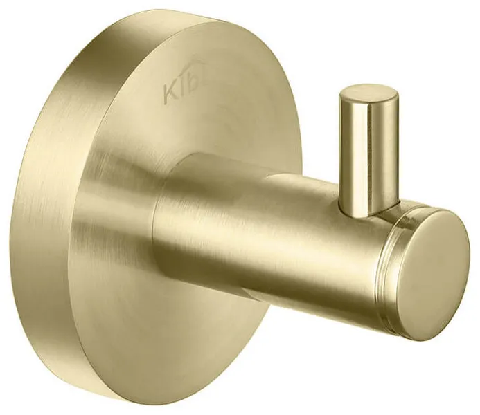 Circular Bathroom Robe Hook KBA1401, Brush Gold