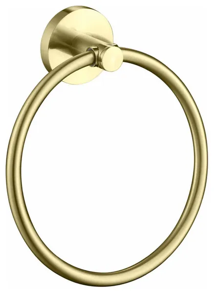 Circular Bathroom Towel Ring, Brushed Gold