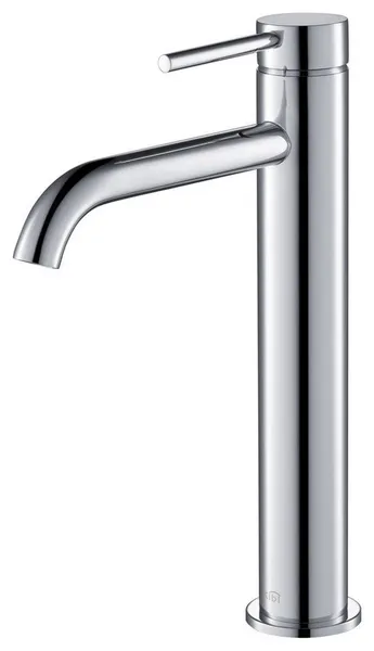 Circular Brass Single Handle Bathroom Faucet KBF1009, Chrome, Without Drain