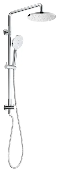 Circular Shower Column With Dual Function Shower Head, Chome, Without Rough in Valve