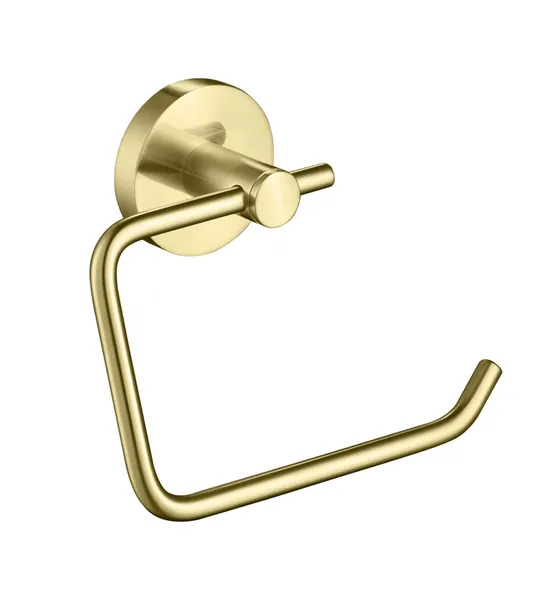 Circular Toilet Paper Holder, Brushed Gold