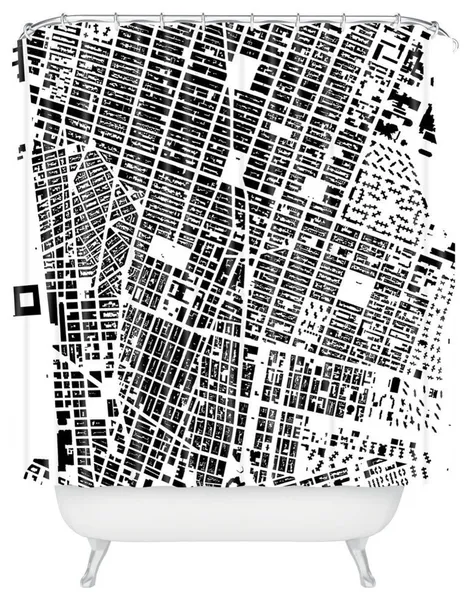 CityFabric Inc NYC White Shower Curtain