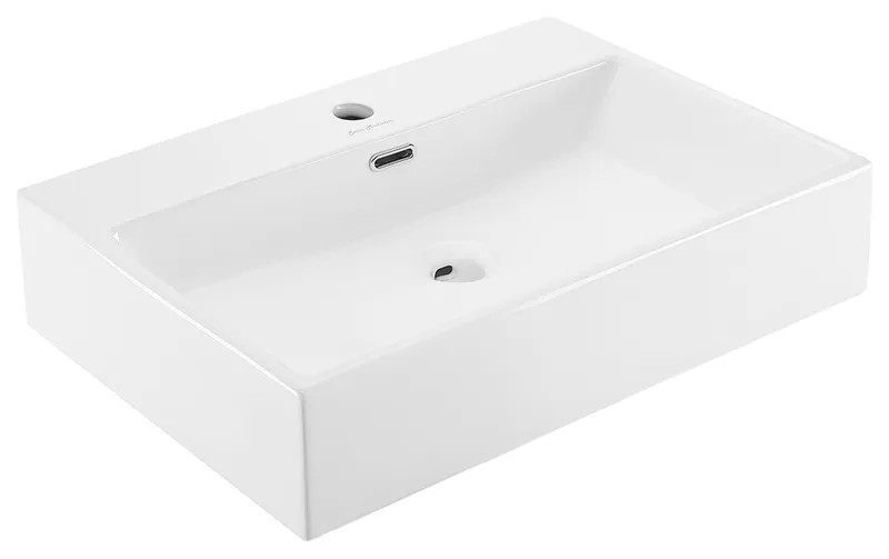 Claire 24" Rectangle Wall-Mount Bathroom Sink, Glossy White