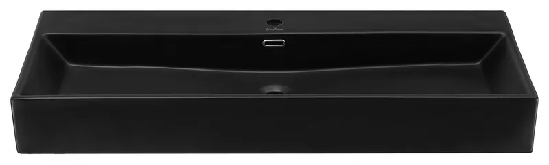 Claire 40" Rectangle Wall-Mount Bathroom Sink, Matte Black