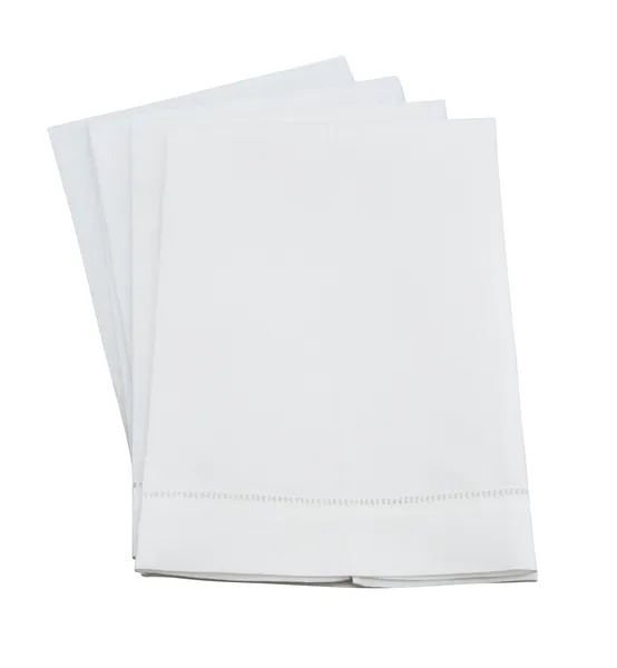 Classic Hemstitched Linen Blend Guest Towel Set of 12 pcs