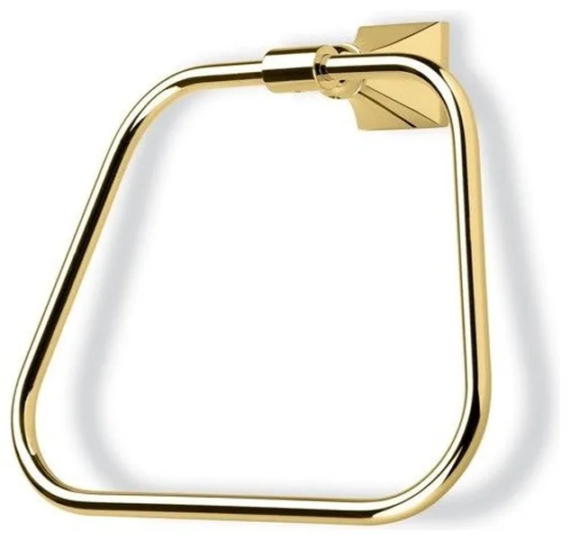 Classic-Style Brass Towel Ring, Gold
