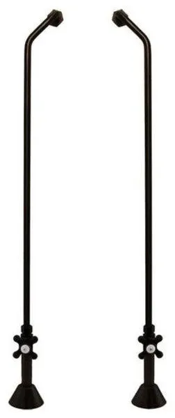 Clawfoot Tub Wall Mount Supply Lines-Brushed Nickel