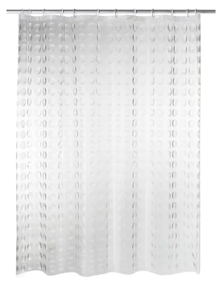 Clear PVC-Free Shower Curtain, Loupe
