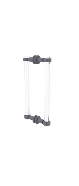 Clearview 12" Back to Back Shower Door Pull, Matte Gray